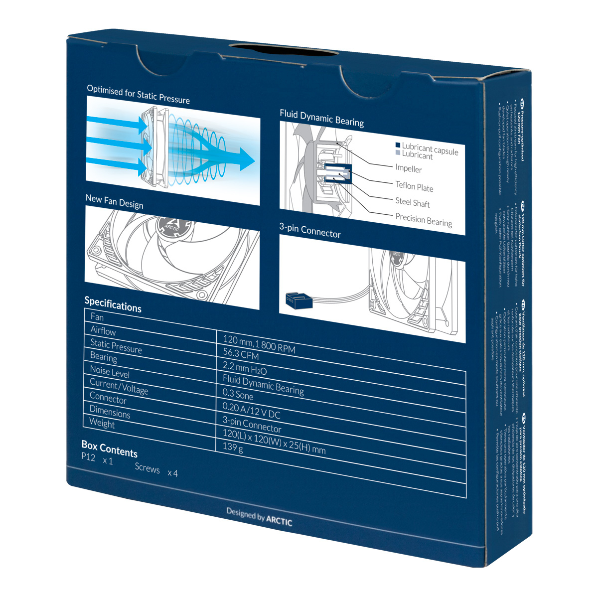 ARCTIC P12 Computerkabinet Ventilator 12 cm Sort - Billede 6