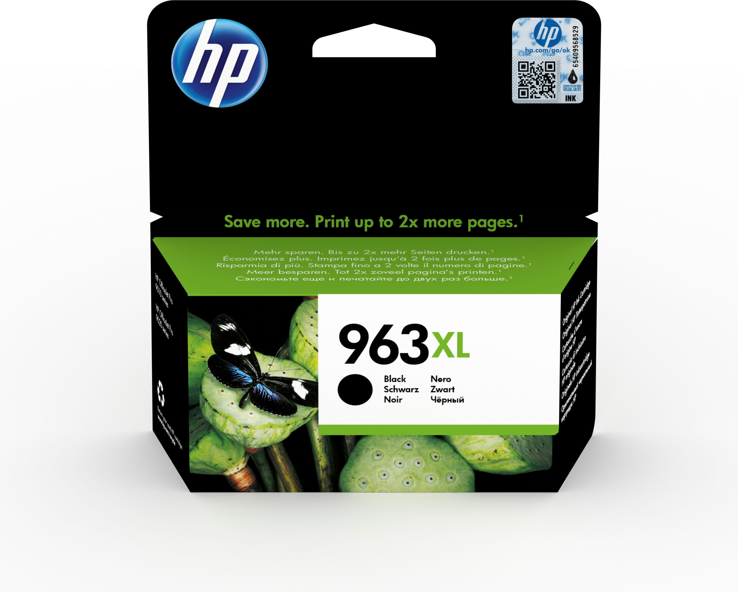 HP 963XL High Yield Black Original Ink Cartridge blækpatron 1 stk Højt (XL) udbytte