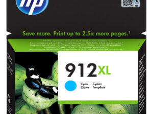 HP 912XL High Yield Cyan Original Ink Cartridge blækpatron 1 stk Højt (XL) udbytte Blå