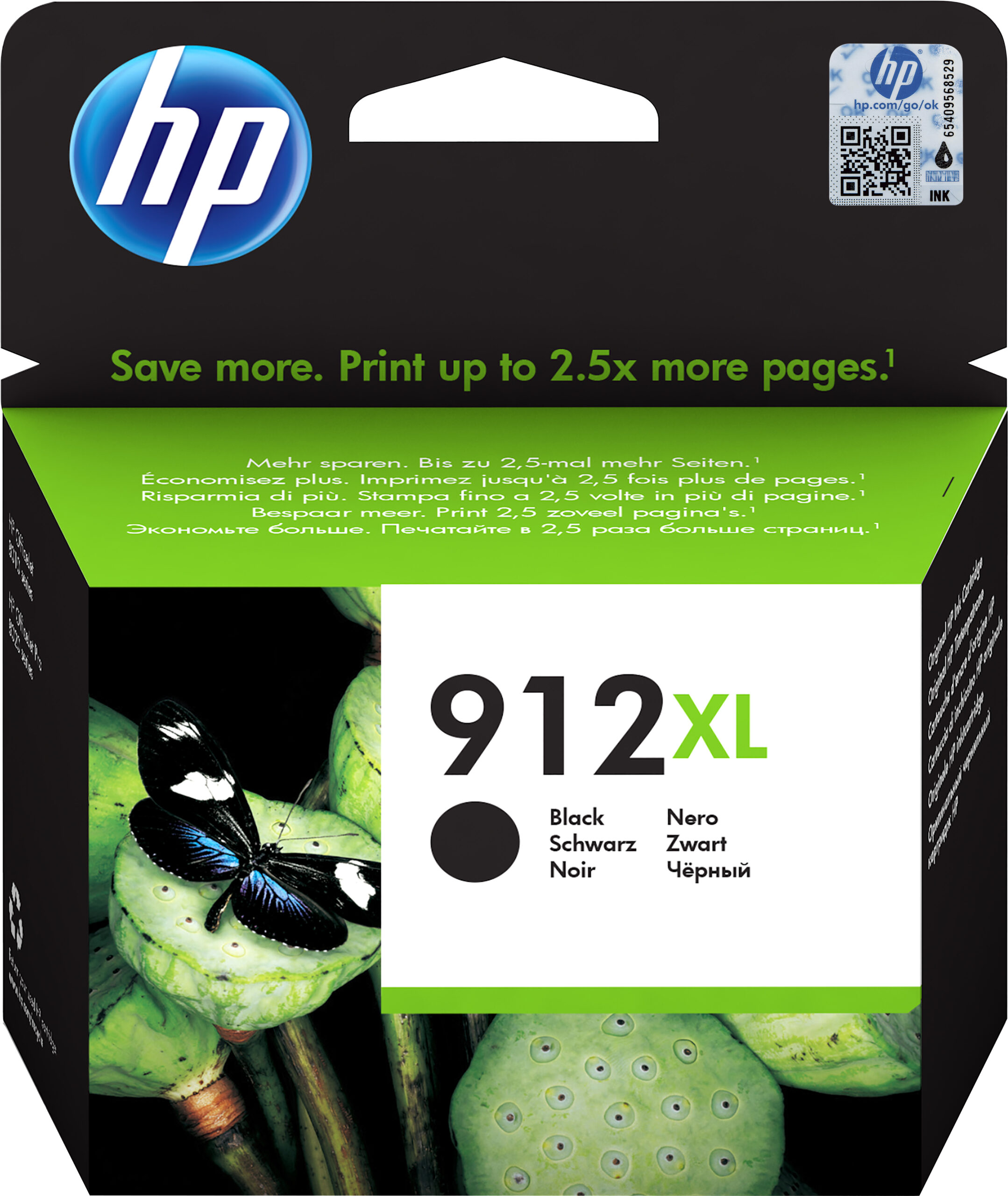 HP 912XL High Yield Black Original Ink Cartridge blækpatron 1 stk Højt (XL) udbytte