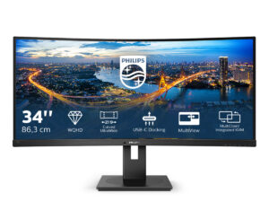 Philips B Line 346B1C/00 computerskærm 86,4 cm (34") 3440 x 1440 pixel Quad HD LCD Sort