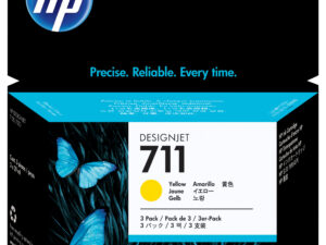 HP 711 3-pack 29-ml Yellow DesignJet Ink Cartridges blækpatron Original