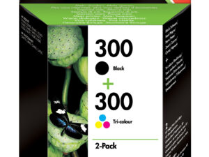 HP 300 2-pack Black/Tri-color Original Ink Cartridges blækpatron 2 stk Sort, Blå, Magenta, Gul