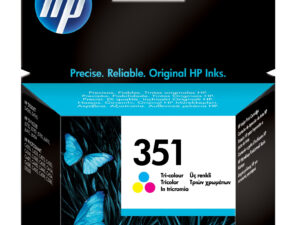 HP Cartucho de impresión para inyección de tinta Tricolor 351 con tinta Vivera blækpatron 1 stk Standard udbytte Blå, Magenta, Gul