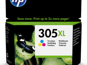 HP 305XL High Yield Tri-color Original Ink Cartridge blækpatron 1 stk Højt (XL) udbytte Blå, Magenta, Gul