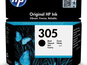 HP 305 Black Original Ink Cartridge blækpatron 1 stk Standard udbytte