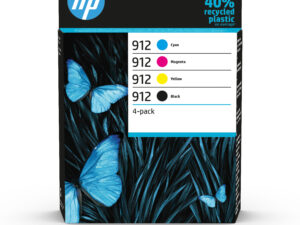 HP 912 4-pack Black/Cyan/Magenta/Yellow Original Ink Cartridges blækpatron Standard udbytte Sort, Blå, Magenta, Gul