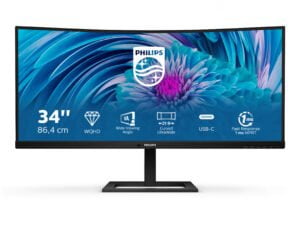 Philips E Line 346E2CUAE/00 computerskærm 86,4 cm (34") 3440 x 1440 pixel Wide Quad HD+ LCD Sort