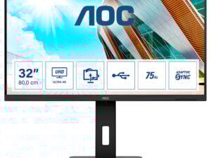 AOC P2 U32P2 computerskærm 80 cm (31.5") 3840 x 2160 pixel 4K Ultra HD LED Sort