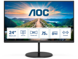 AOC V4 Q24V4EA LED display 60,5 cm (23.8") 2560 x 1440 pixel 2K Ultra HD Sort