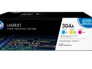 HP 304A 3-pack Cyan/Magenta/Yellow Original LaserJet Toner Cartridges tonerpatron Blå, Magenta, Gul