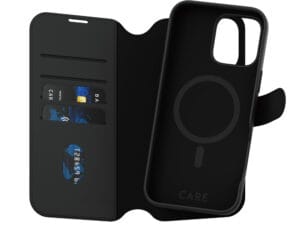 PanzerGlass CARE by ® Feature Case Tango Two-in-One Wallet w. MagSafe iPhone 16 Pro Max mobiltelefon etui Cover Sort