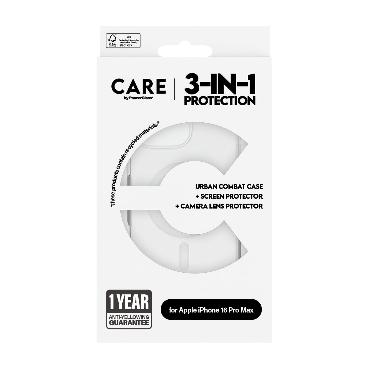 PanzerGlass CARE by ® Flagship 3-in-1 Bundle iPhone 16 Pro Max Klar skærmbeskytter Apple 1 stk - Billede 3