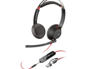POLY Blackwire 5220 Stereo USB-C Headset +3.5mm Plug +USB-C/A Adapter