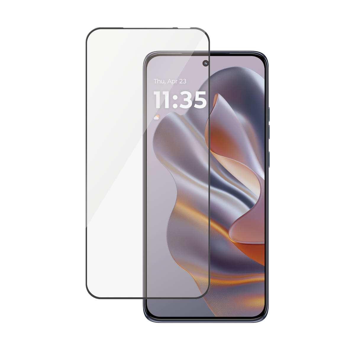 PanzerGlass ® Screen Protector w. Black Frame Motorola edge 50 Neo | Ultra-Wide Fit Klar skærmbeskytter 1 stk