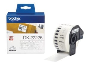 Brother DK-22225 etiketbånd Sort på hvid