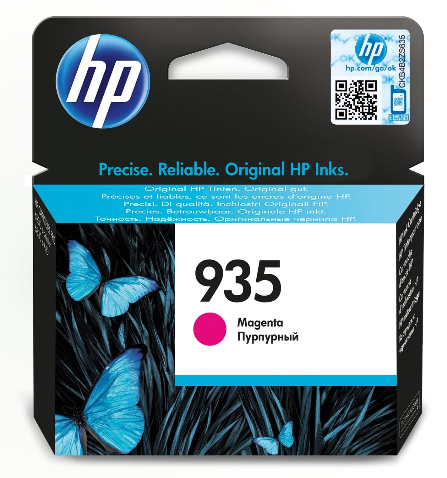 HP 935 Magenta Original Ink Cartridge blækpatron 1 stk Standard udbytte