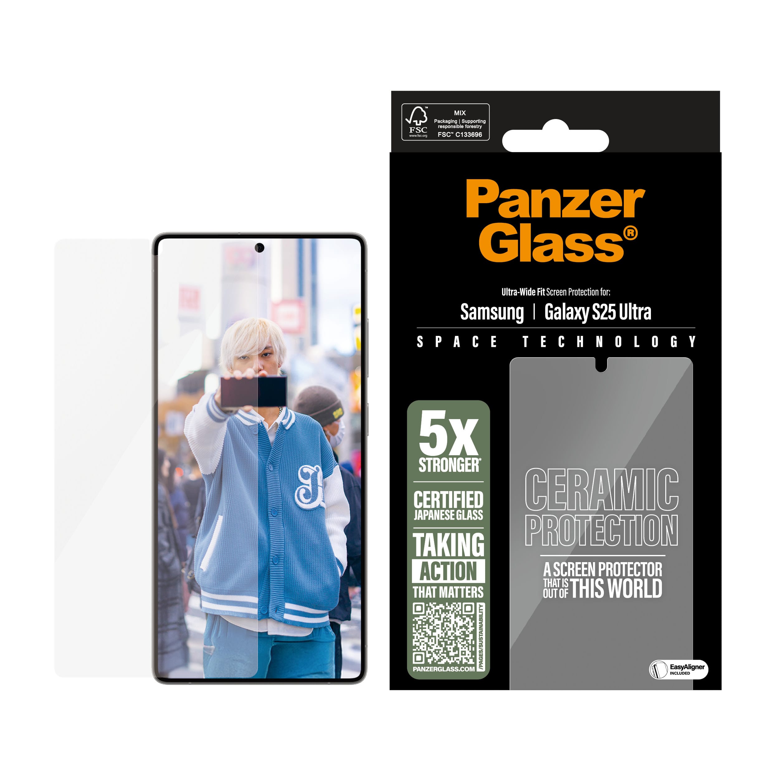 PanzerGlass Ultra Wide Fit Ceramic Klar skærmbeskytter 1 stk - Billede 2