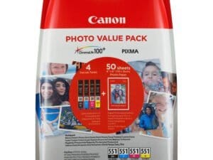 Canon 6508B005 blækpatron 4 stk Original Standard udbytte Sort, Blå, Gul, Magenta