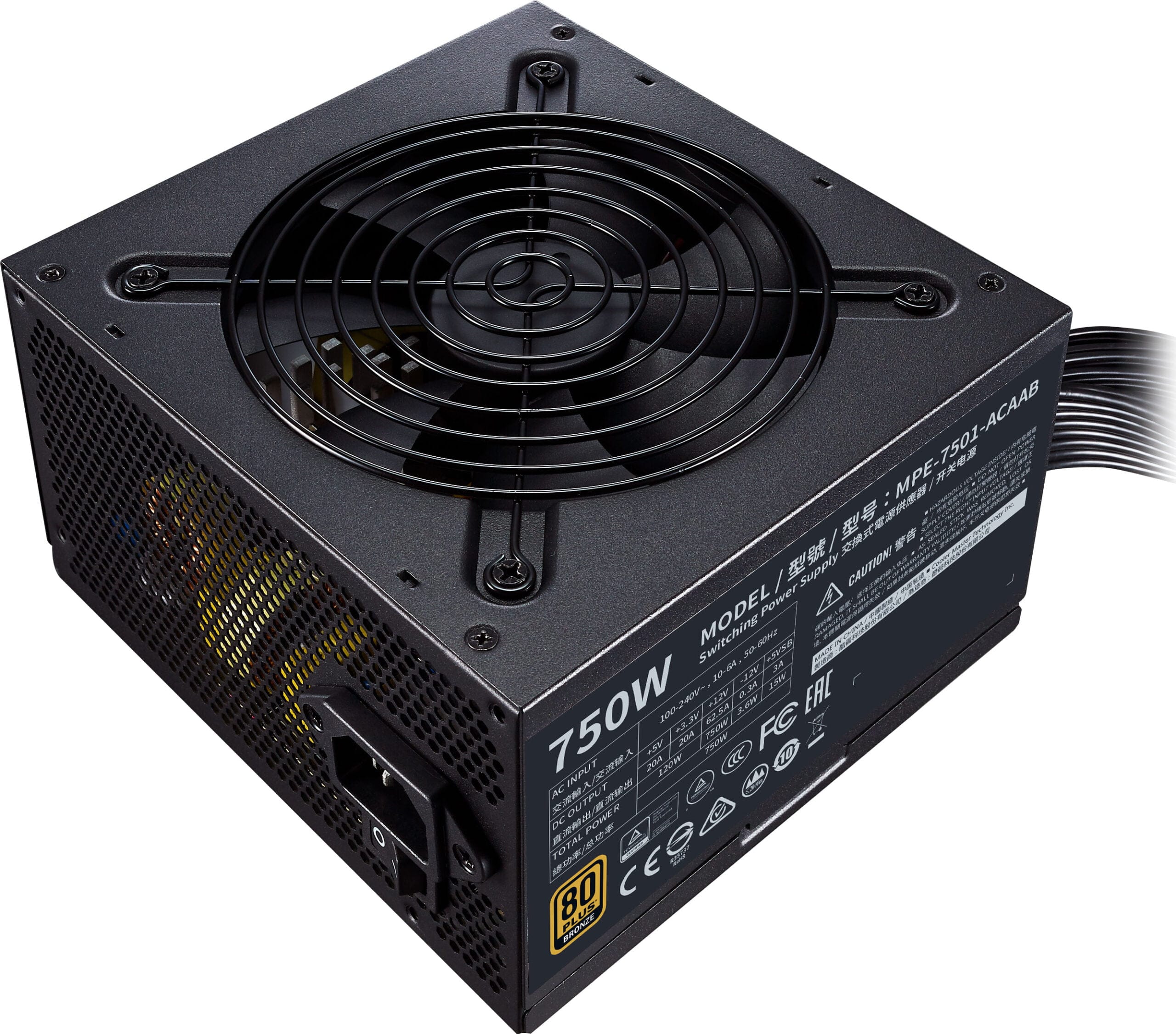 Cooler Master MWE Bronze V2 750 Strømforsyning 750Watt - Billede 2