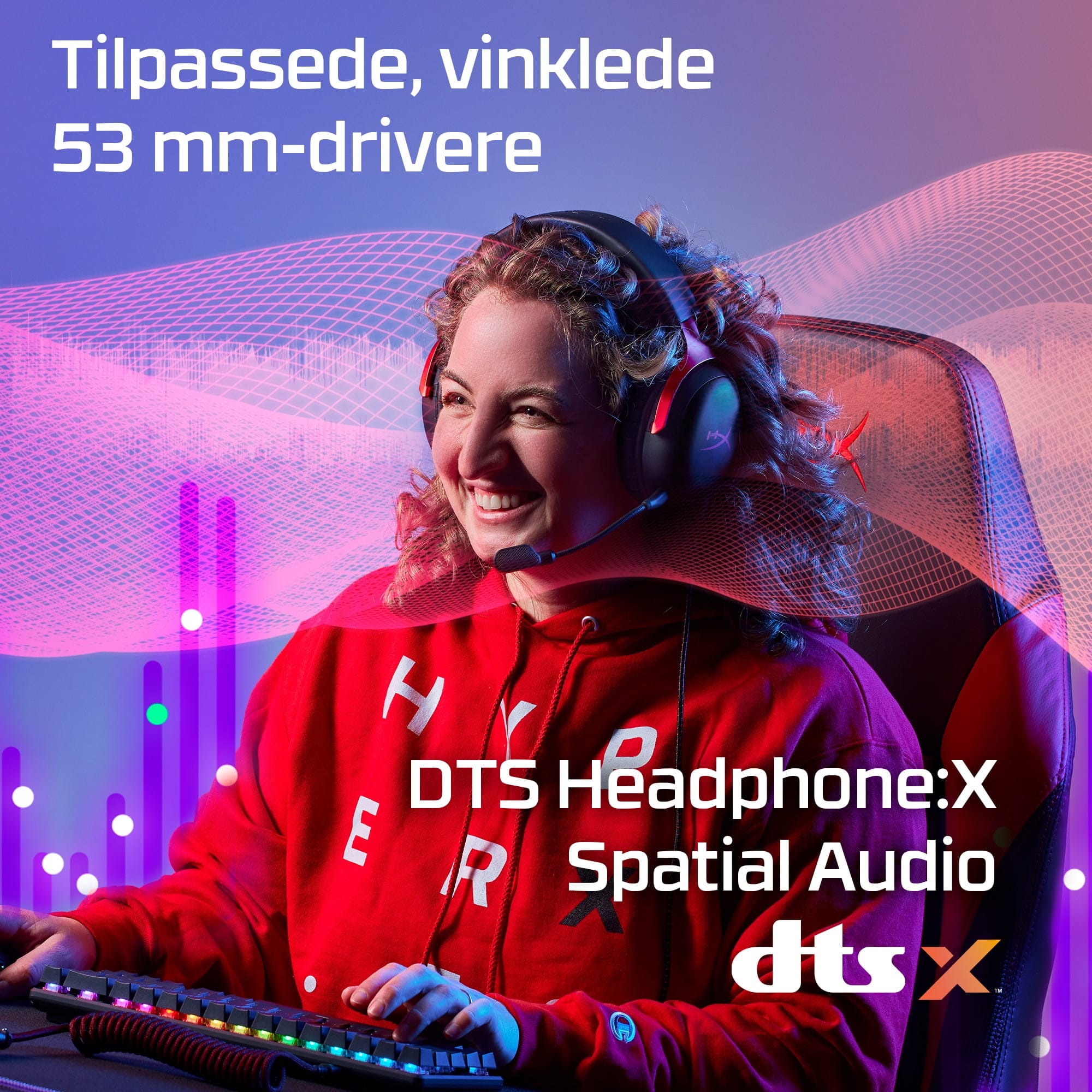 HyperX Cloud III - Gaming Headset (Black/Red) Ledningsført Spil USB Type-C Sort, Rød - Billede 5