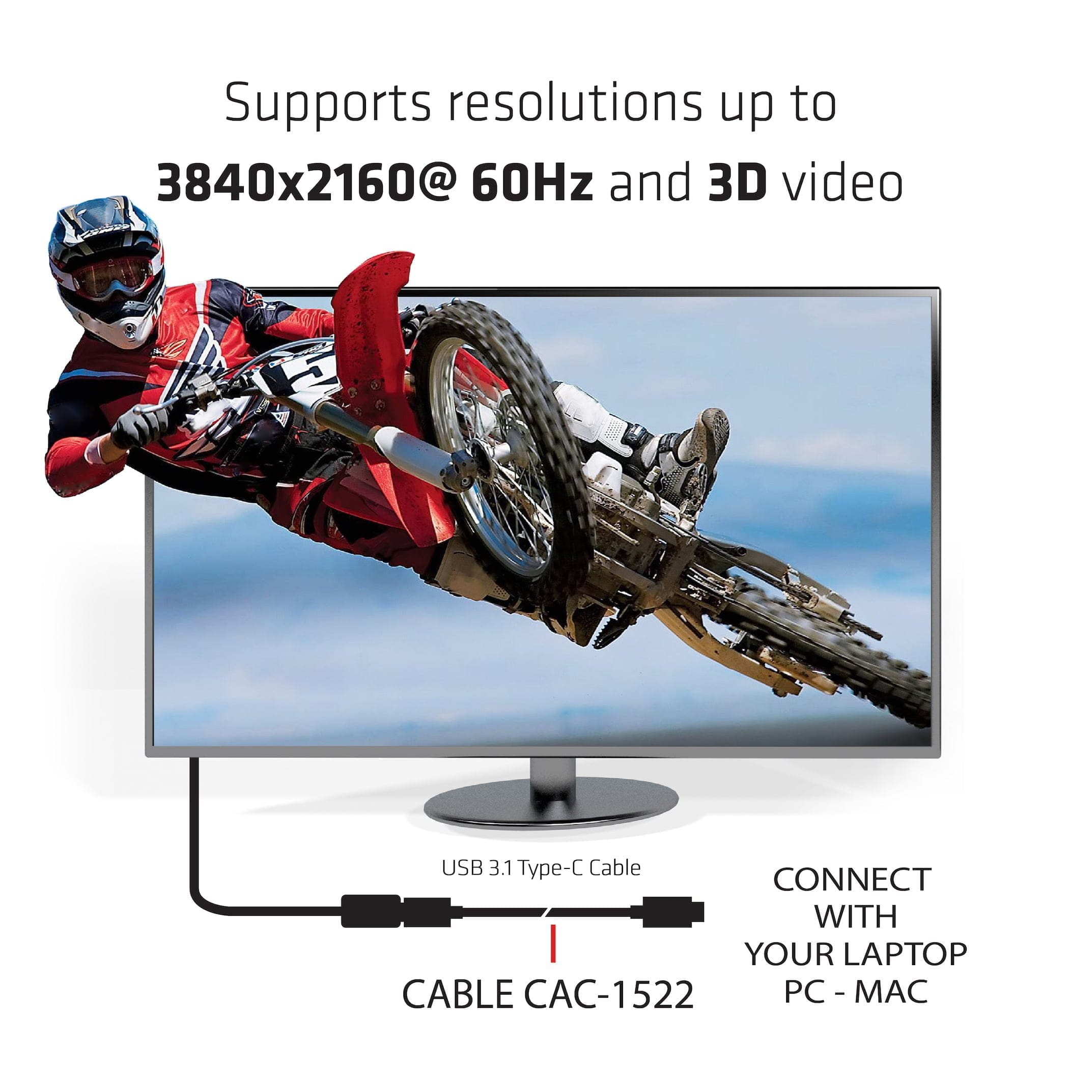 CLUB3D 0.8m, 2xUSB3.1-C USB-kabel 1 m USB 3.2 Gen 2 (3.1 Gen 2) USB C Sort - Billede 6