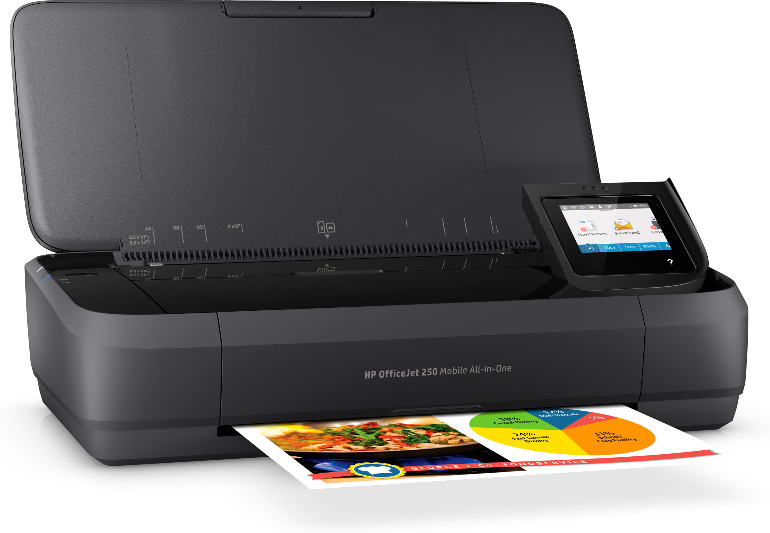 HP OfficeJet 250 Mobile All-in-One Printer Termisk inkjet A4 4800 x 1200 dpi 10 sider pr. minut Wi-Fi - Billede 9