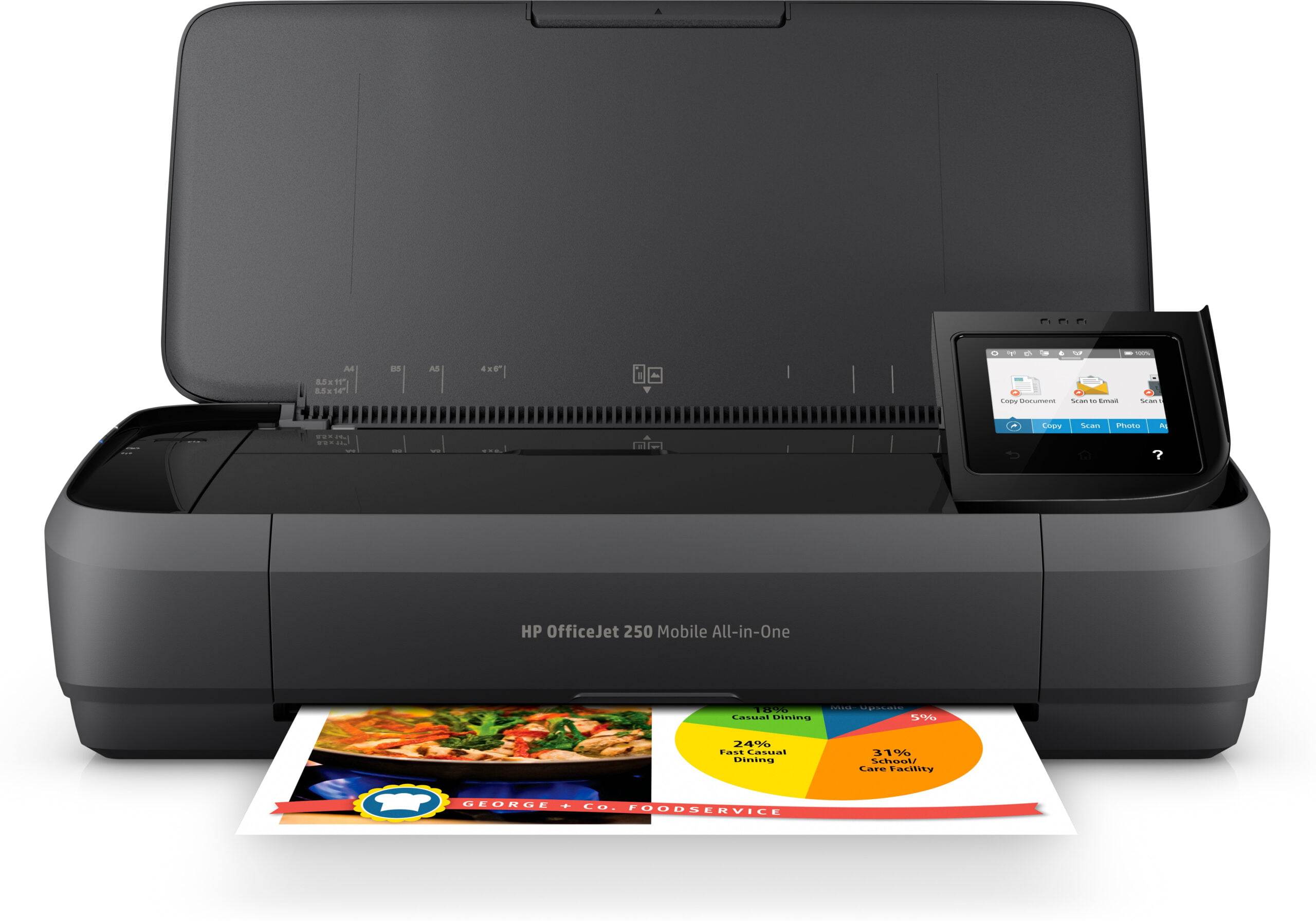 HP OfficeJet 250 Mobile All-in-One Printer Termisk inkjet A4 4800 x 1200 dpi 10 sider pr. minut Wi-Fi - Billede 4
