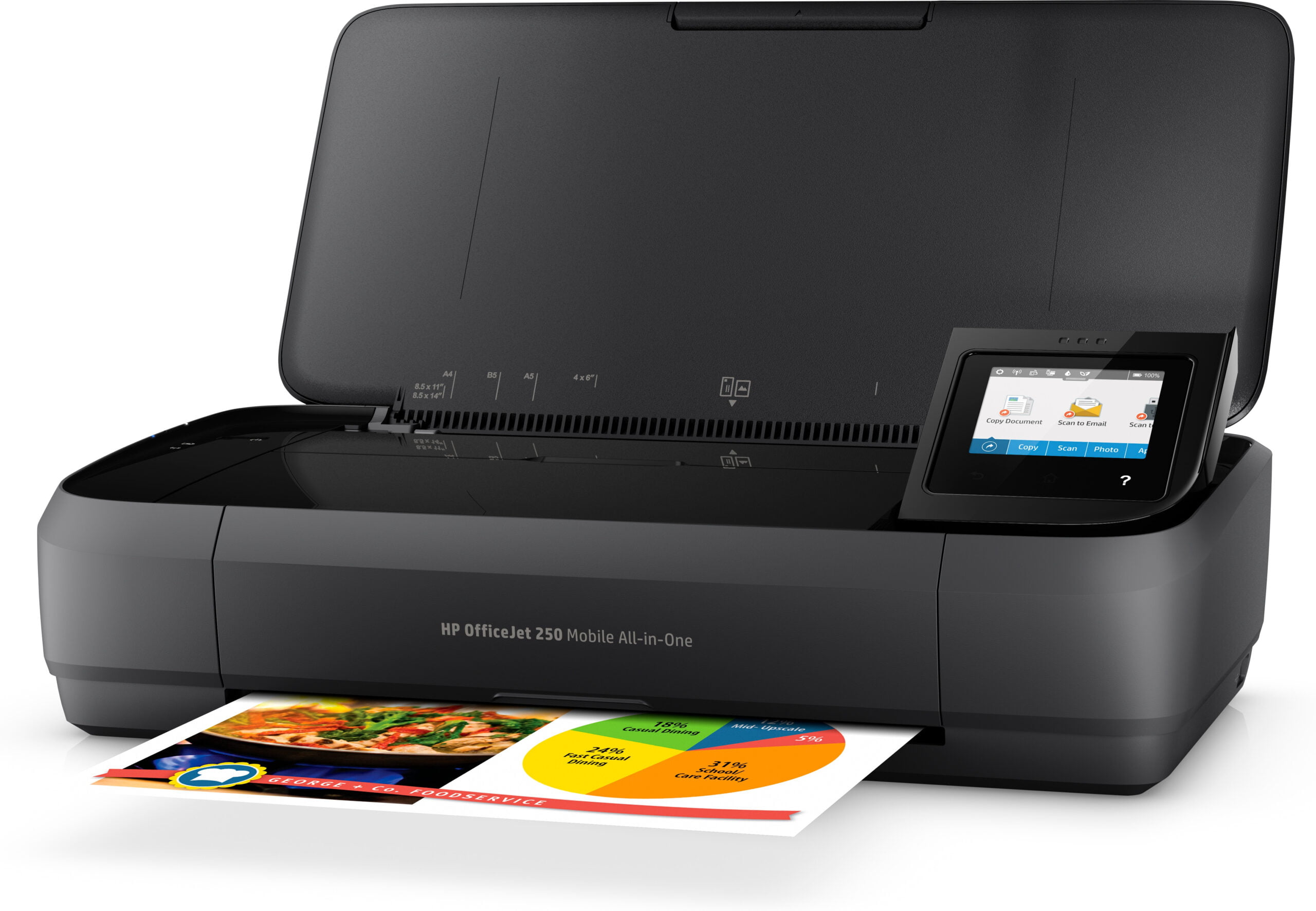 HP OfficeJet 250 Mobile All-in-One Printer Termisk inkjet A4 4800 x 1200 dpi 10 sider pr. minut Wi-Fi - Billede 7