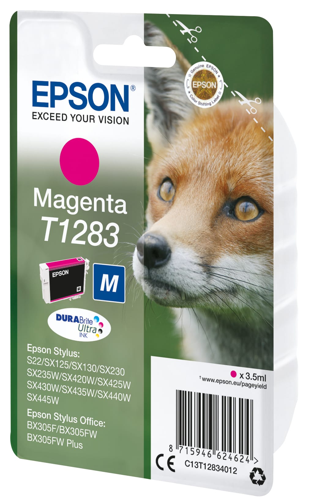 Epson Fox T1283 blækpatron 1 stk Original Magenta - Billede 2