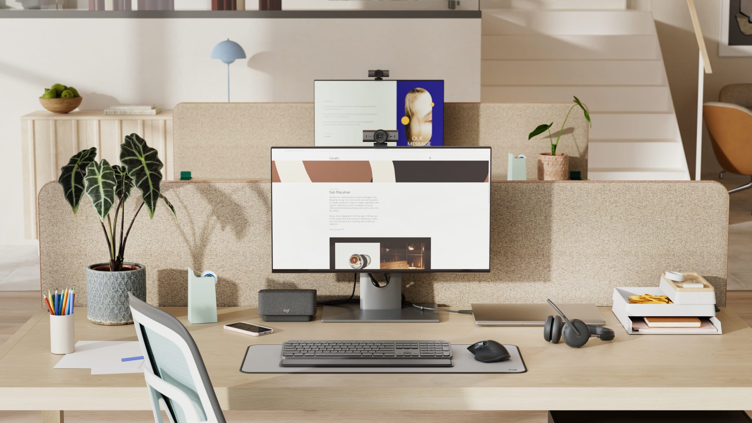 Logitech MX Brio 705 for Business webcam 8,5 MP 4096 x 2160 pixel USB 3.2 Gen 1 (3.1 Gen 1) Aluminium, Sort - Billede 6