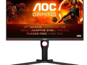 AOC G3 Q27G3XMN/BK computerskærm 68,6 cm (27") 2560 x 1440 pixel 2K Ultra HD LED Sort