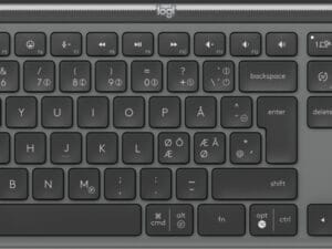 Logitech K950 Signature Slim tastatur RF trådløs + Bluetooth QWERTY Dansk, Finsk, Nordisk, Svensk Grafit