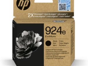 HP 924e EvoMore Black Original Ink Cartridge blækpatron 1 stk