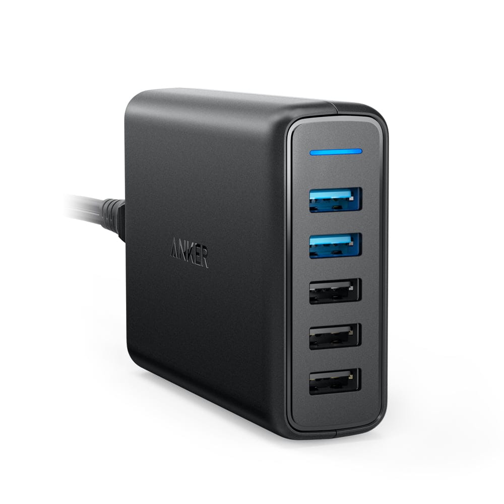 Anker PowerPort Speed 5 Universel Sort Vekselstrøm Indendørs