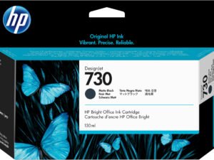 HP 730 130-ml Matte Black DesignJet Ink Cartridge blækpatron 1 stk Original Standard udbytte Mat sort
