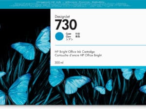 HP 730 300-ml Cyan DesignJet Ink Cartridge blækpatron 1 stk Original Højt (XL) udbytte Blå