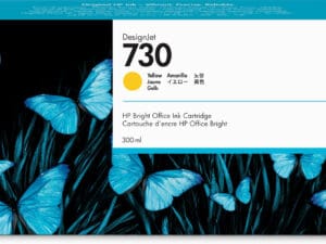 HP 730 300-ml Yellow DesignJet Ink Cartridge blækpatron 1 stk Original Højt (XL) udbytte Gul