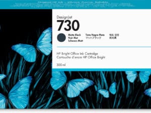 HP 730 300-ml Matte Black DesignJet Ink Cartridge blækpatron 1 stk Original Højt (XL) udbytte Mat sort