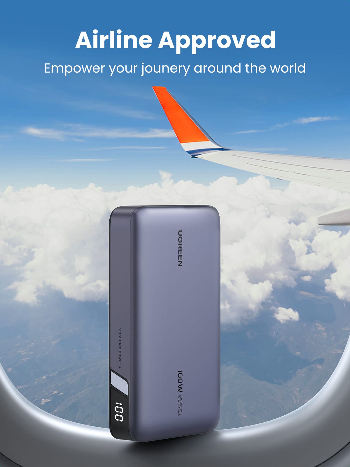 Ugreen 25188 powerbank 20000 mAh Grå - Billede 9