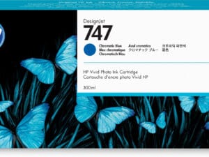 HP 747 300-ml Chromatic Blue DesignJet Ink Cartridge blækpatron 1 stk Original Standard udbytte Kromatisk blå