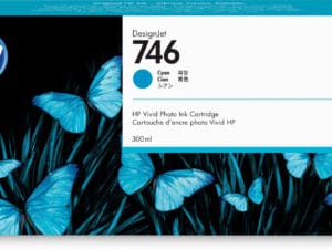 HP 746 300-ml Cyan DesignJet Ink Cartridge blækpatron 1 stk Original Standard udbytte Blå