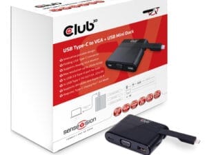 CLUB3D CSV-1532 dockingstation Ledningsført USB 3.2 Gen 1 (3.1 Gen 1) Type-C Sort