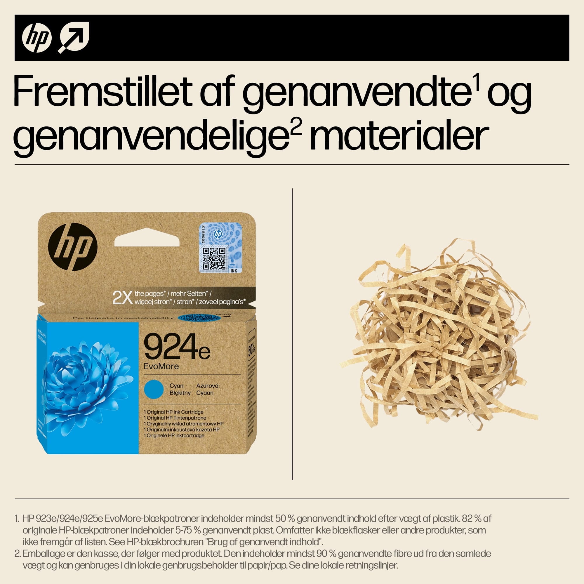 HP 924e EvoMore Cyan Original Ink Cartridge blækpatron 1 stk Blå - Billede 3