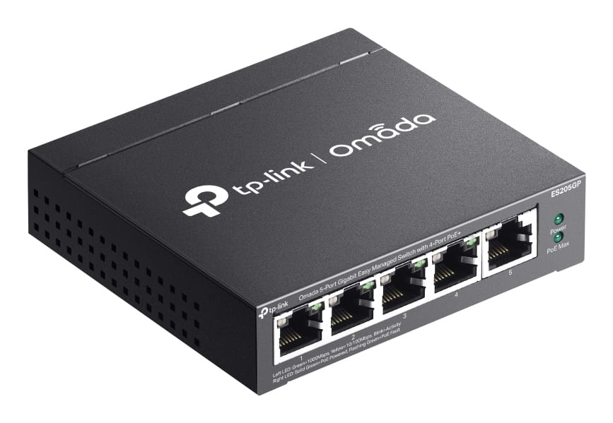 TP-Link Omada ES205G Administreret Gigabit Ethernet (10/100/1000) Strøm over Ethernet (PoE) Sort - Billede 4