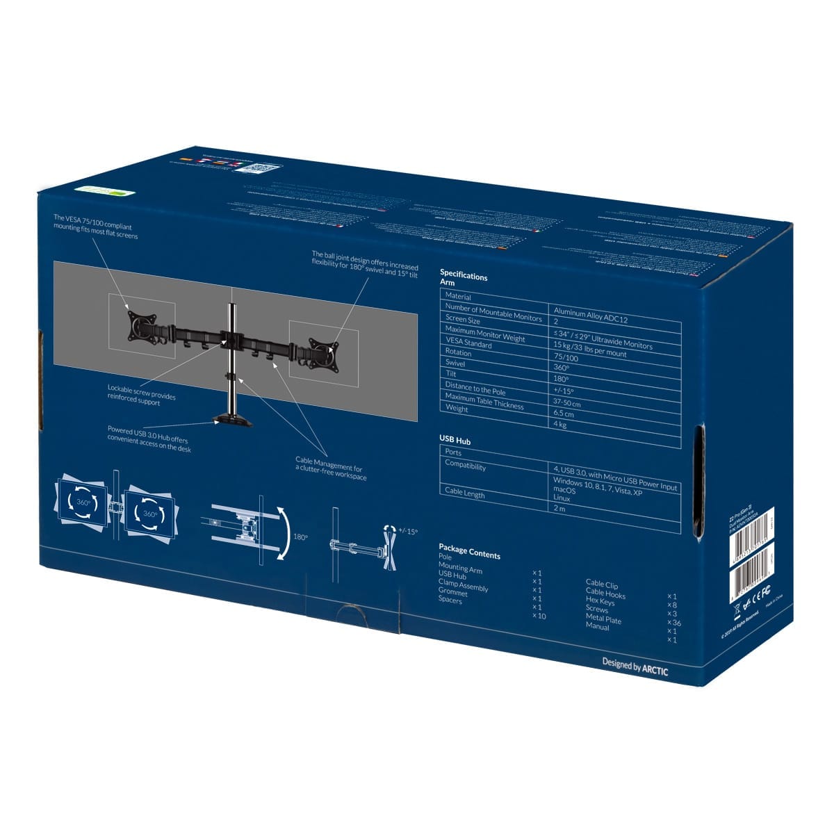 ARCTIC Z2 Pro (Gen 3) 86,4 cm (34") Sort Skrivebord - Billede 16