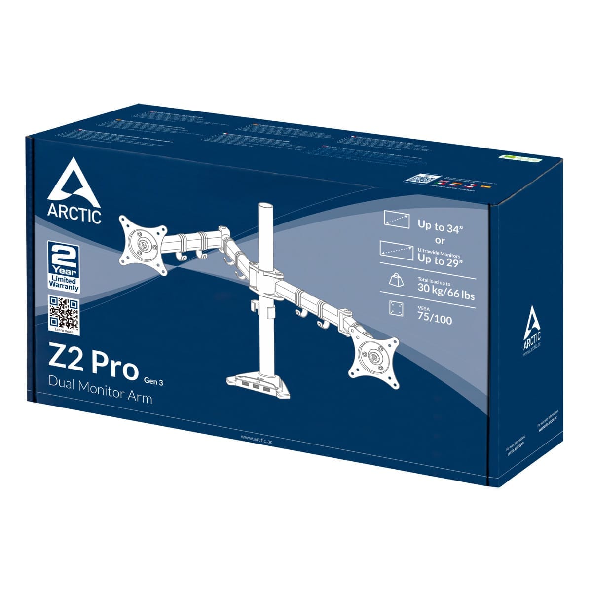 ARCTIC Z2 Pro (Gen 3) 86,4 cm (34") Sort Skrivebord - Billede 15