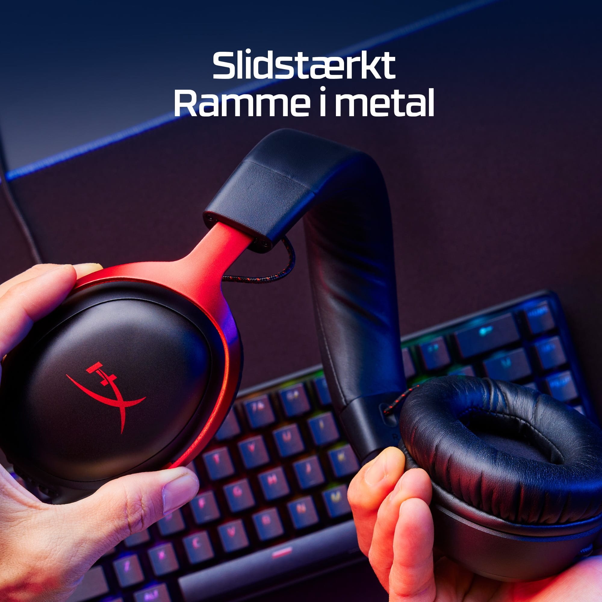 HyperX Cloud III - Gaming Headset (Black/Red) Ledningsført Spil USB Type-C Sort, Rød - Billede 7