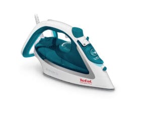 Tefal EasyGliss Plus FV5718 strygejern Tør & dampstrygejern Durilium strygesål 2400 W Turkis, Hvid