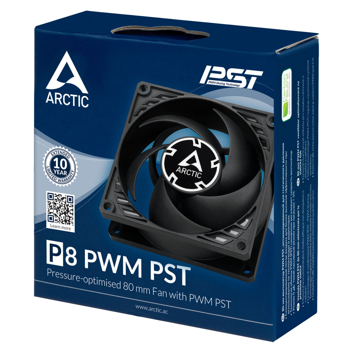 ARCTIC P8 PWM PST Computerkabinet Ventilator 8 cm Sort - Billede 6